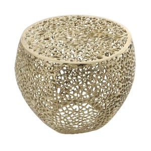Olivia & May Aluminum Coral Abstract Coral Accent Table - 1 of 4