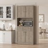 70" Fluted Pantry Cabinet with Countertop,Tall Storage Cupboard with Doors&Drawer, Freestanding Kitchen Organizer for Dining,Living Room - 3 of 4