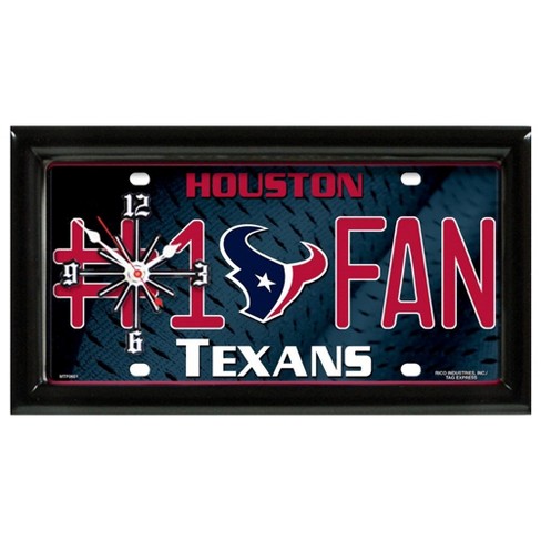 NFL Wall/Desk Analog Clock, #1 Fan with Team Logo - Houston Texans - image 1 of 2