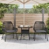 vidaXL Garden Chair Black PE rattan Medium UV-resistant materials - 3 of 4