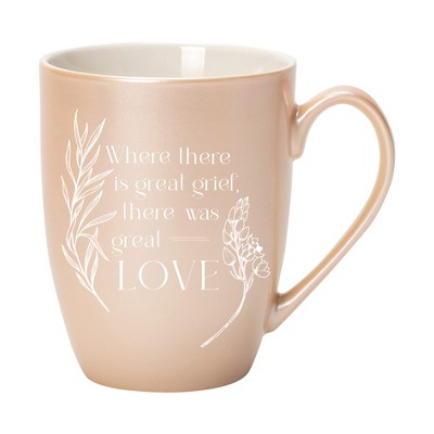Elanze Designs Where There Is Great Grief There Was Great Love Precious Pearl 10 ounce New Bone China Coffee Cup Mug