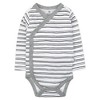 Honest Baby 3-Pack Organic Cotton Long Sleeve Side-Snap Bodysuits - 3 of 4