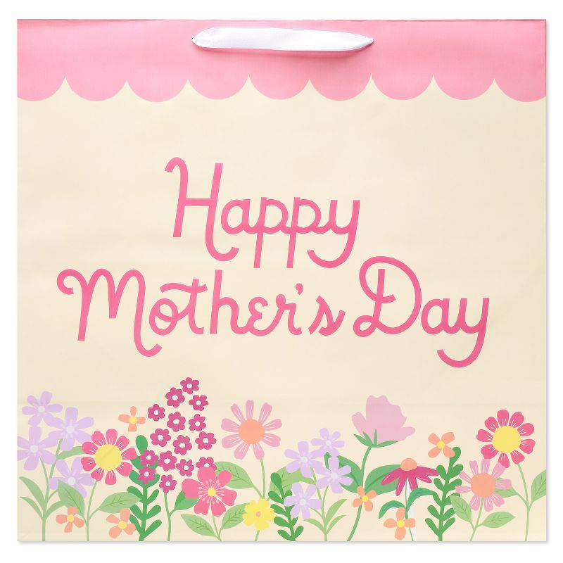 Mother&#39;s Day XL Gift Bag Floral Scallop &#39;Happy Mother&#39;s Day&#39;, 3 of 6