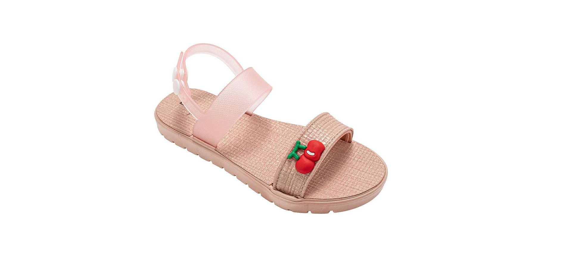 bebe Girl's Sandals – Cute Fashion Flat Sandals, Summer Flats with Fruit Charms and Ankle Strap (Toddler/Little Kid/Big Kid)