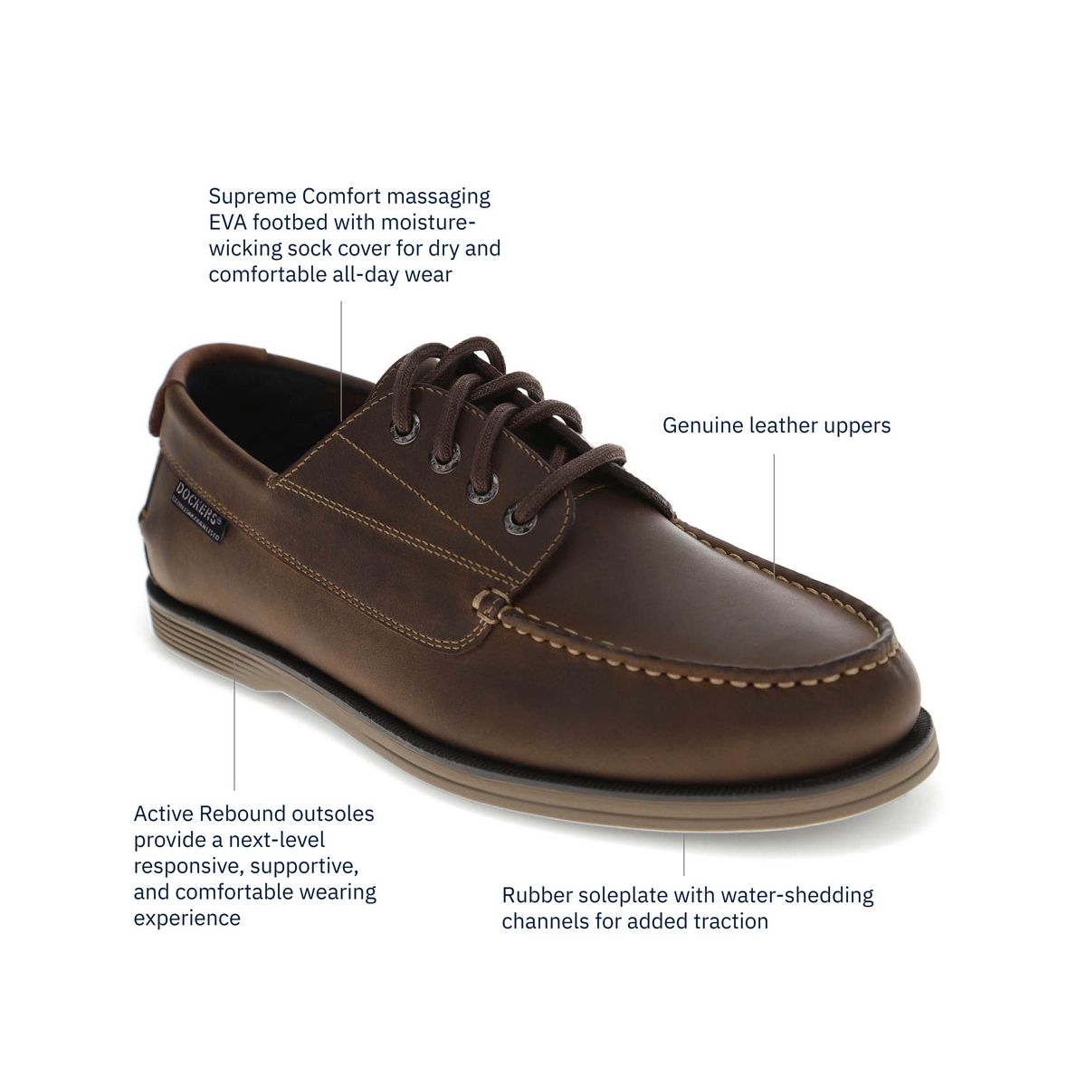 Dockers Mens Dawson Active Rebound Boat Shoe - thumbnail 8