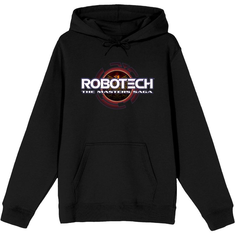 Robotech Masters Saga Round Logo Men's Black Hoodie, 1 of 3