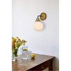 Elegant Lighting Hanson 1 light bath sconce in black with brass with frosted shade - 2 of 4