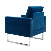Set of 2 Idmon Contemporary Tufted Wooden Upholstered Club Chair with Metal Legs for Bedroom and Living Room Club Chair| ART OF LIVING DESIGNS - 4 of 4