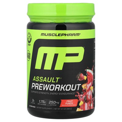 MusclePharm Assault Energy + Strength, Fruit Punch, 12.1 oz (344 g)