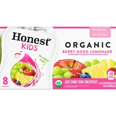 Honest Kids Berry Berry Good Lemonade Organic Juice Drinks - 8pk/6.75 fl oz Pouches