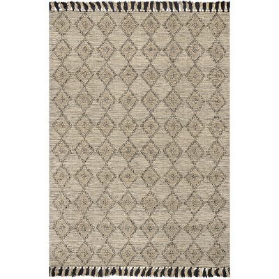 nuLOOM Britta Textured Diamond Tassel Area Rug