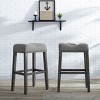 NicBex Set of 2 Bar Stools for Kitchen Island,Modern Counter Bar Stools with Wood Legs,Bar Chairs for Dining Rooms,Kitchens Islands,Tan/Gray - image 2 of 4