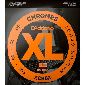 D'Addario ECB82 Chromes Flatwound Medium Bass Strings - 1 of 4
