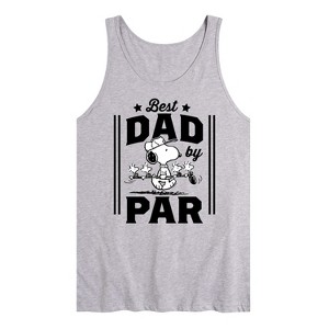 Men's - Peanuts - Best Dad By Par Graphic Tank Top - 1 of 3