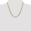 Black Bow Jewelry Men's 6.25mm 14k Yellow Gold Solid Flat Figaro Chain Necklace - 2 of 4