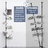 Aoibox Shower Caddy Organizer Tension Pole, Rustproof 6-Pack Corner Shelf with Adjustable Shower Rack for Inside Shower, Towel Bar & Soap Dish - 4 of 4