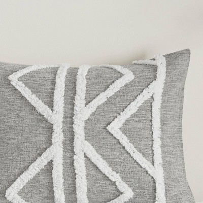 Hayes Gray Cotton Chenille Full/Queen Duvet Cover Set