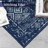 Distressed Boho Washable Indoor Soft Low Pile Non-Shedding Vintage Aesthetic Anti-Slip Rug, Nursery - 4 of 4