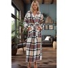 ADR Plush Fleece Women's Robe, Long Hooded Women's Bathrobe, Soft Cozy Women's Bath Robe & Plus Sizes - 2 of 4
