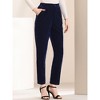 Allegra K Women's Velvet Elegant High Waist with Pockets Work Ankle Pants - 2 of 4