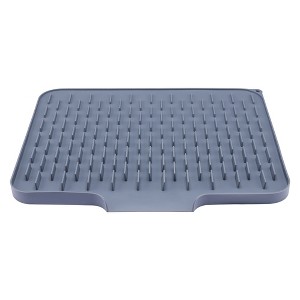 REGALWOVEN Kitchen Counter Easy Clean Slope Design Kitchen Silicone Mat Fits Under Dish Rack - 1 of 4