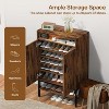7-Tiers Shoe Storage Cabinet for Entryway, Shoe Rack Organizer Cabinet with Doors and Adjustable Shelves Living Room, Bedroom, Hallway - 4 of 4