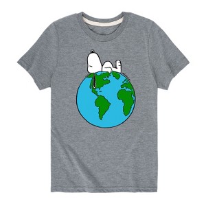 Boys' - Peanuts - Space Traveler Snoopy Short Sleeve Graphic T-Shirt - 1 of 4