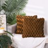 Unique Bargains Sofa Couch Decorative Soft Faux Fur Fuzzy Plush Throw Pillow Covers 2 Pcs - 2 of 4