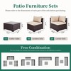 UPHA 7-Piece Brown Rattan Patio Sofa Conversation Set with Cushions - 3 of 4