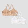 Girls' Animal 2pk Seamless Bra - art class™ Beige - 2 of 4