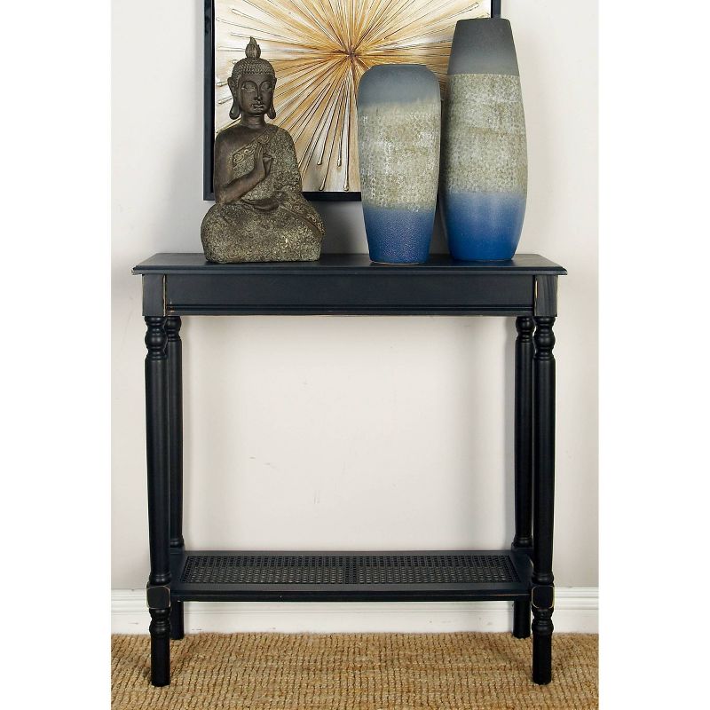 Wood Traditional Rectangular Console Table Black - Olivia & May, 4 of 10
