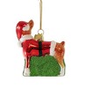 Kurt S. Adler 3.5 Inch Dog In Santa Suit Christmas Best Friend Tree Ornaments - 2 of 3
