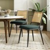 Infurnic Accent Chairs, Modern Upholstered Chairs Set with Sturdy Legs, for Kitchen and Dining Room, 2PCS, Green, 21.3"*19.3"*31.1" - 2 of 4