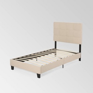 Eveleth Contemporary Low Profile Platform Bed - Christopher Knight Home - 1 of 4