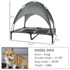 SKYONE 36" Elevated Dog Cot with UV Protection Canopy, Foldable Outdoor Pet Bed for Camping, - 3 of 4