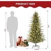 Artificial Christmas Tree with Warm White and Multicolor Lights, 8 Adjustable Lighting Modes, Stable Metal Frame and Base, Easy Assembly - 2 of 4