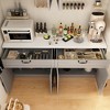 FUFU&GAGA Split Pantry Cabinet 2-Drawer Combo Kitchen Cabinet - 4 of 4