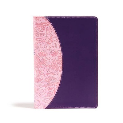 KJV One Big Story Bible, Pink/Purple Leathertouch - by  Holman Bible Publishers (Leather Bound)