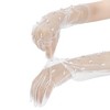 INSPIRE CHIC Women's Pearl Floral Lace Female Polka Point Finger Length Arm Sleeves Gloves 1 Pair - 4 of 4