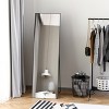 GlasFlength Full Length Mirrors Modern Round Corner Wall Mirror with HD Reflection Simple Design for Living Room Bedroom, Black, 19.75"*0.75"*63.5" - 2 of 4