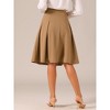 INSPIRE CHIC Women's High Waist Button Decor Vintage Pleated Flared Midi Skirt - 4 of 4