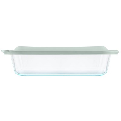Pyrex 9"x13" Glass Deep Casserole Dish with Lid Sage Green, 3 of 6