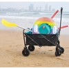SEVOBAL Utility Storage Cart Mini Folding Trolley, A Versatile Small Trailer For Shopping On The Beach, Black And Blue, 30.31"*15.16"*36.22" - 4 of 4