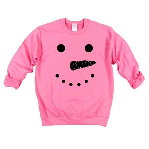 Snowman face online sweatshirt