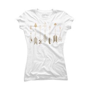 Junior's Design By Humans Be Brave Little Arrow (gold) By staceyroman T-Shirt - 1 of 3
