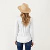 Anna-Kaci Women's Long Sleeve Square Neck Top with Front Pleat Detailing and Relaxed Fit - 4 of 4
