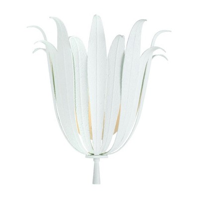 Eden Textured White Botanically Inspired Wall Sconce