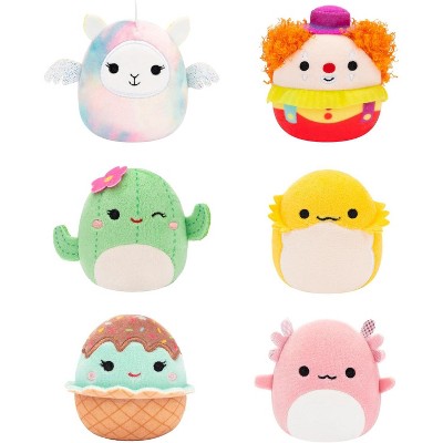 Squishmallows Original Micromallows 6-Pack – Archie Axolotl, Bimbi Clown, Lucy-May Llamapegacorn, Maritza Cactus, Maya Sundae, Rodry Bearded Dragon