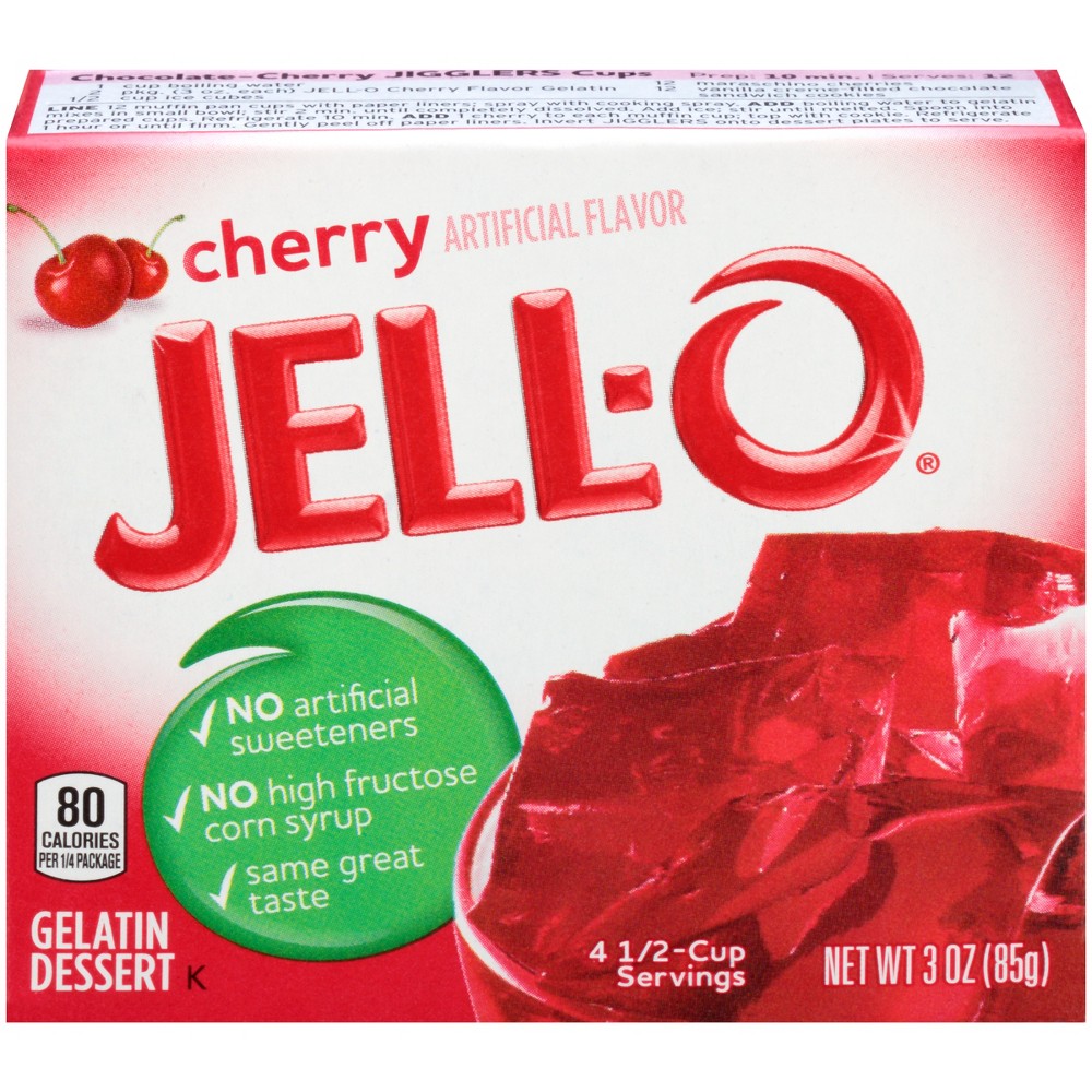 UPC 043000200032 product image for Jell-O Cherry Gelatin 3 oz | upcitemdb.com