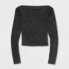 Women's Long Sleeve Ribbed Boat Neck Top - Wild Fable™ - 4 of 4